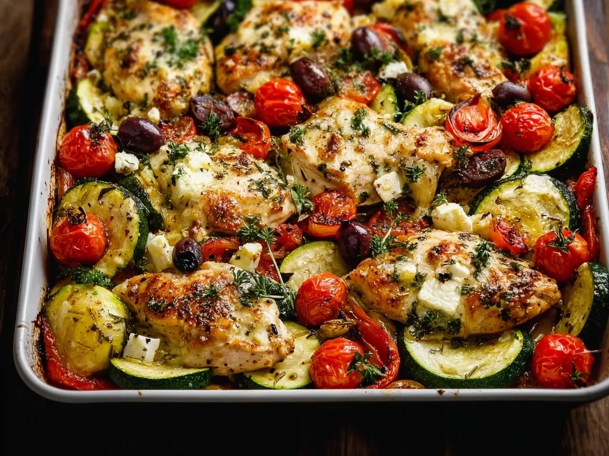 Mediterranean Chicken Zucchini Bake: Easy One-Pan Meal - Image 1