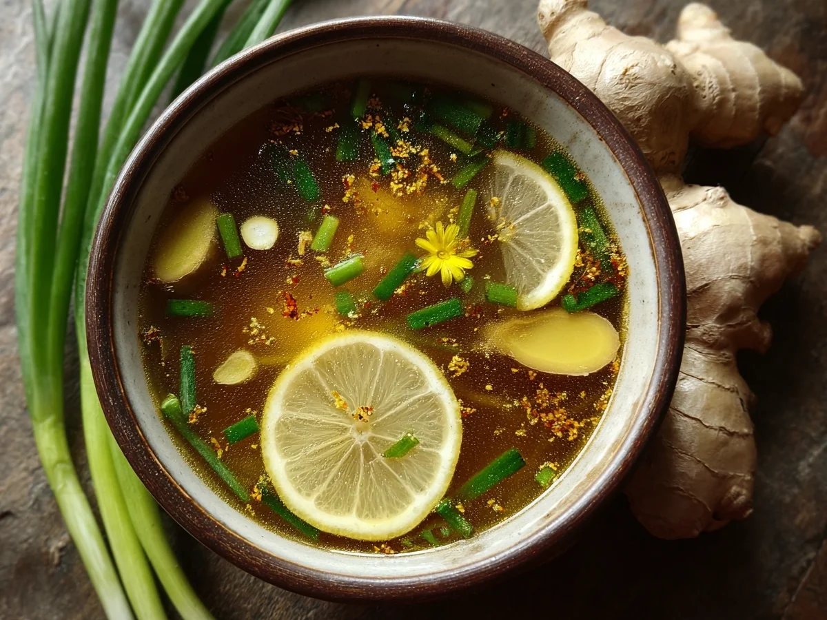 Miso-Ginger Lemon Detox Broth: Comforting Elixir - Image 1