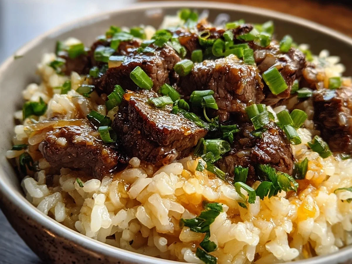 One-Pan Garlic Butter Beef Rice: Quick Dinner - Image 2
