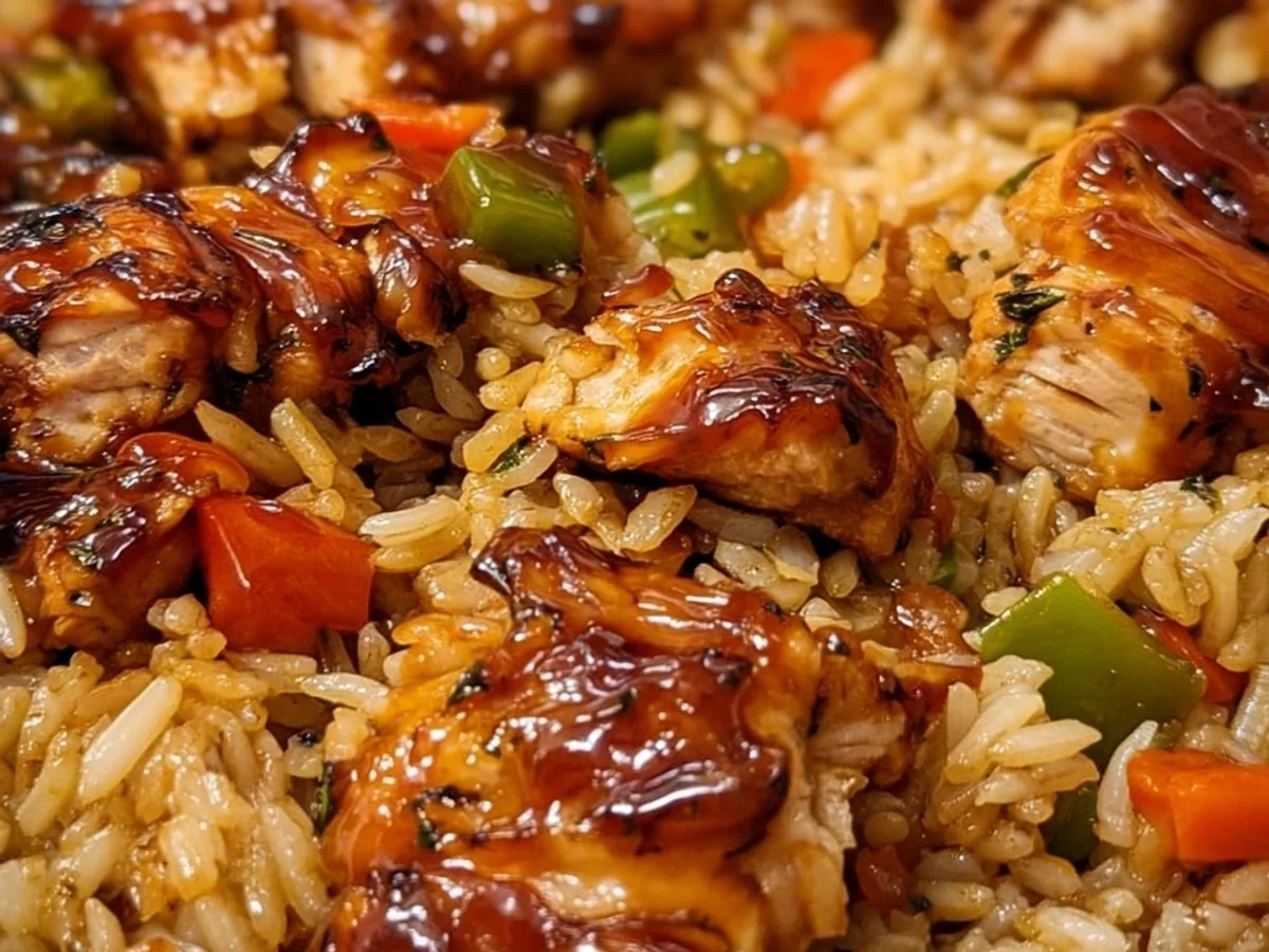 One-Pan Honey BBQ Chicken Rice: Easy Weeknight Dinner - Image 1