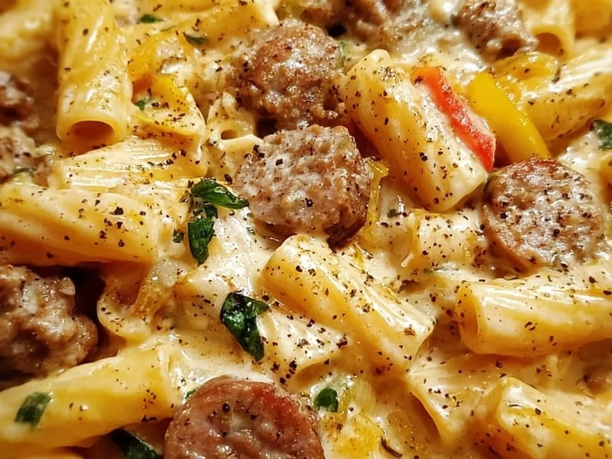 One Pot Creamy Cajun Beef Sausage Pasta - Image 1