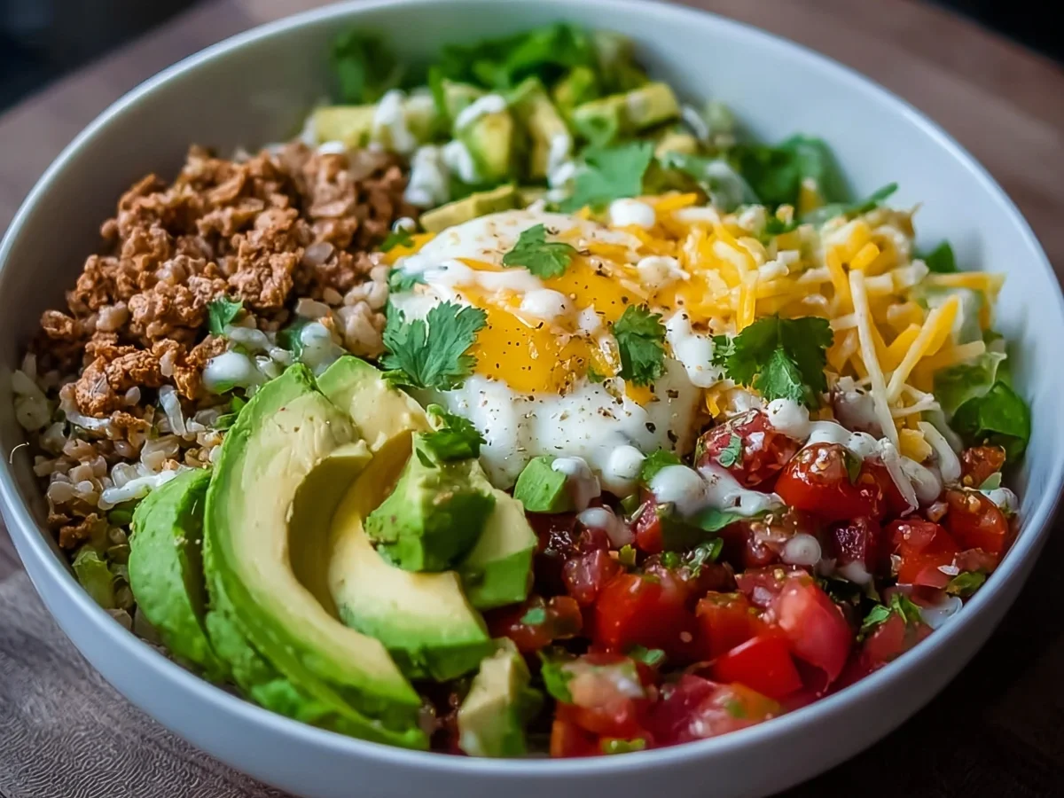 Protein-Packed Low Carb Burrito Bowl for Easy Meal Prep - Image 2