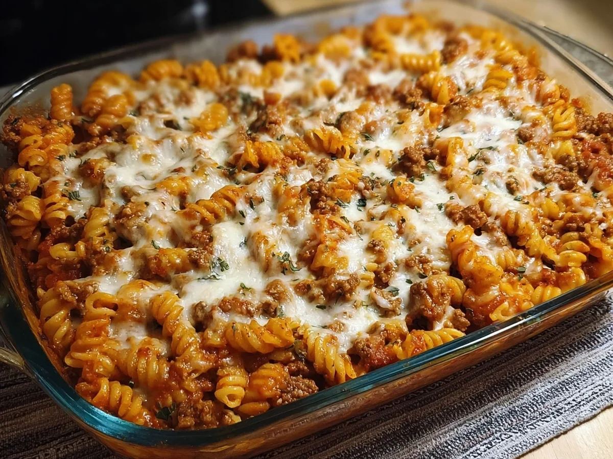 Protein Pasta Bake with Ground Beef & Cottage Cheese - Image 1