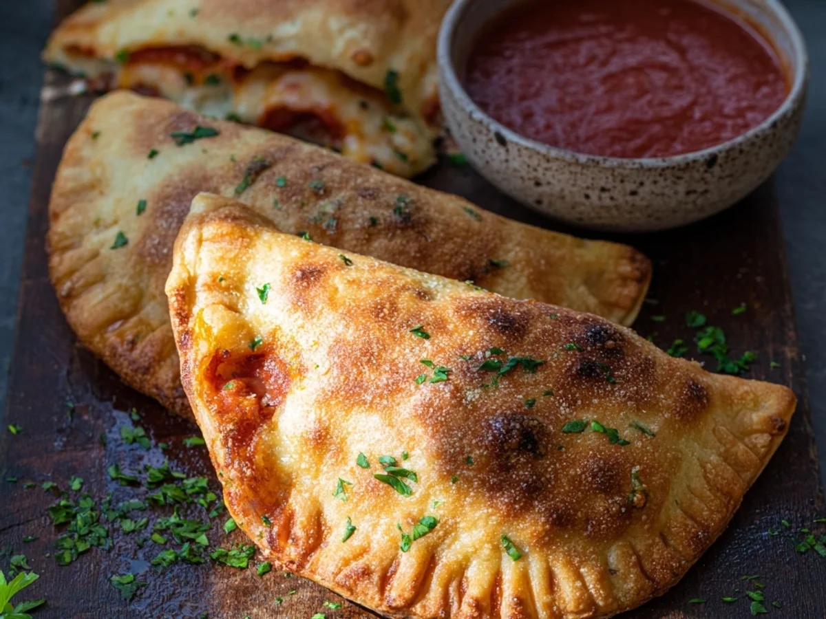 Quick Air Fryer Calzones: Golden Crust, Cheesy Fillings - Image 1