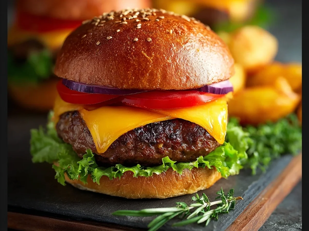 Quick Air Fryer Hamburgers: Juicy & Easy Recipe - Image 1
