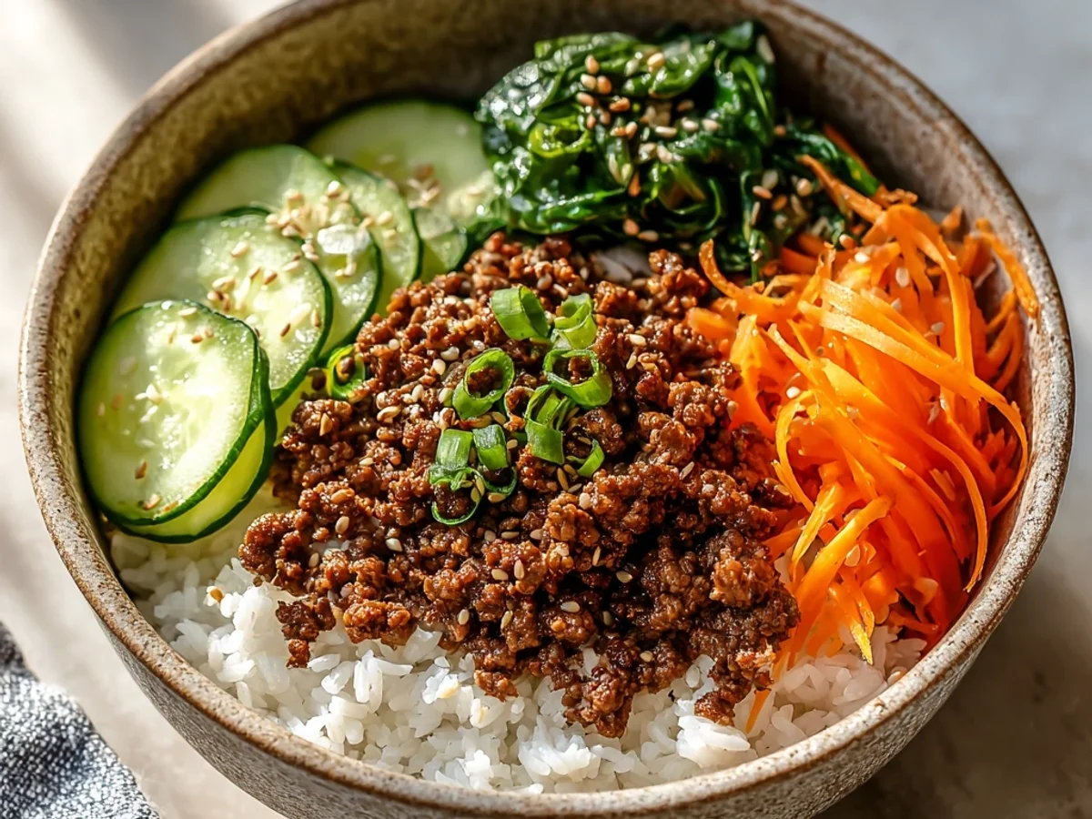 Quick Easy Korean Ground Beef Bowl: Weeknight Flavor Fix - Image 1