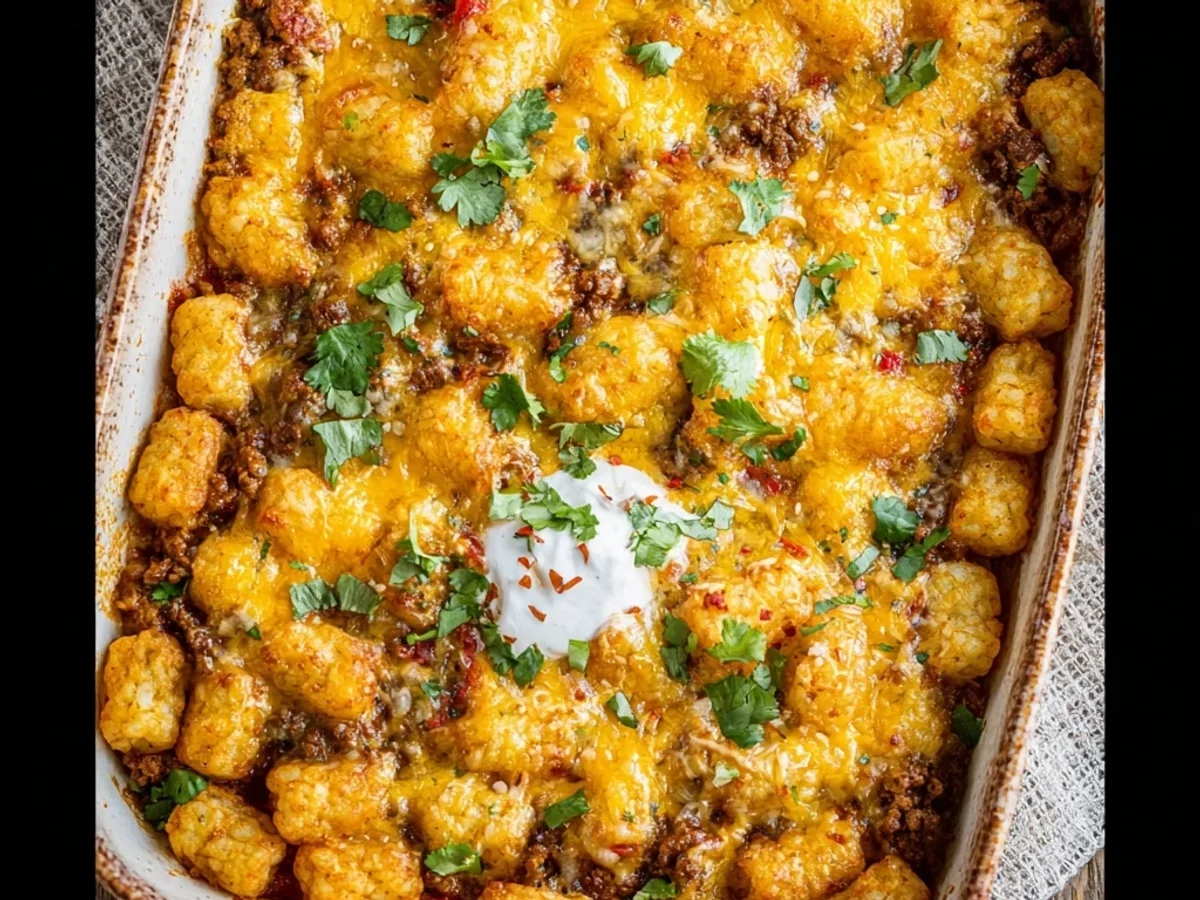 Quick Easy Taco Tater Tot Casserole for Busy Nights - Image 2