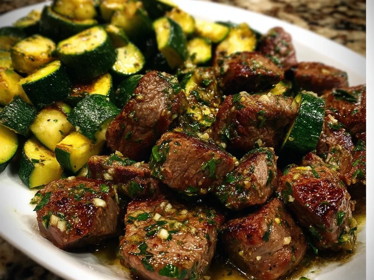 Quick Garlic Butter Steak Bites & Zucchini - Image 2