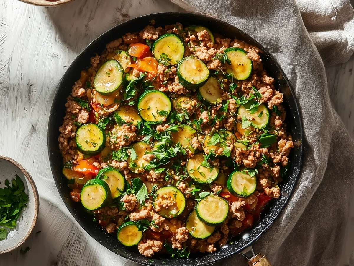 Quick Ground Turkey Zucchini Skillet for Weeknights - Image 1