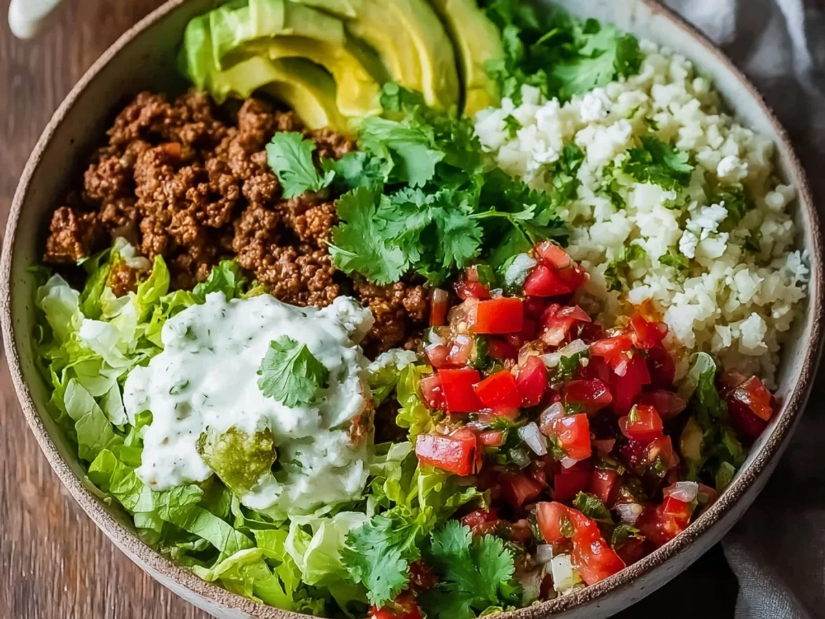 Quick Healthy Low Carb Burrito Bowl Recipe - Image 1