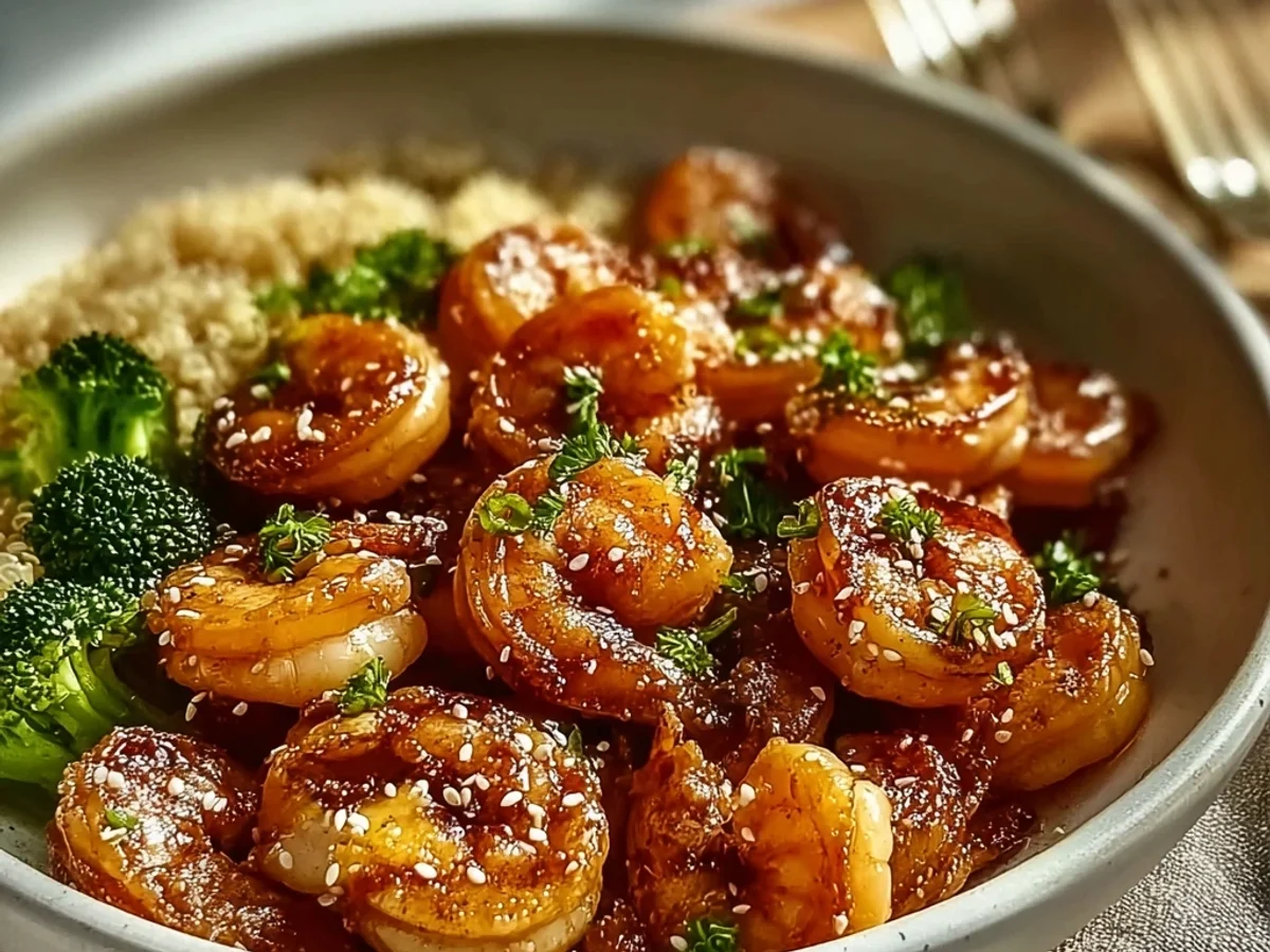 Quick High Protein Honey Garlic Shrimp Skillet - Image 1