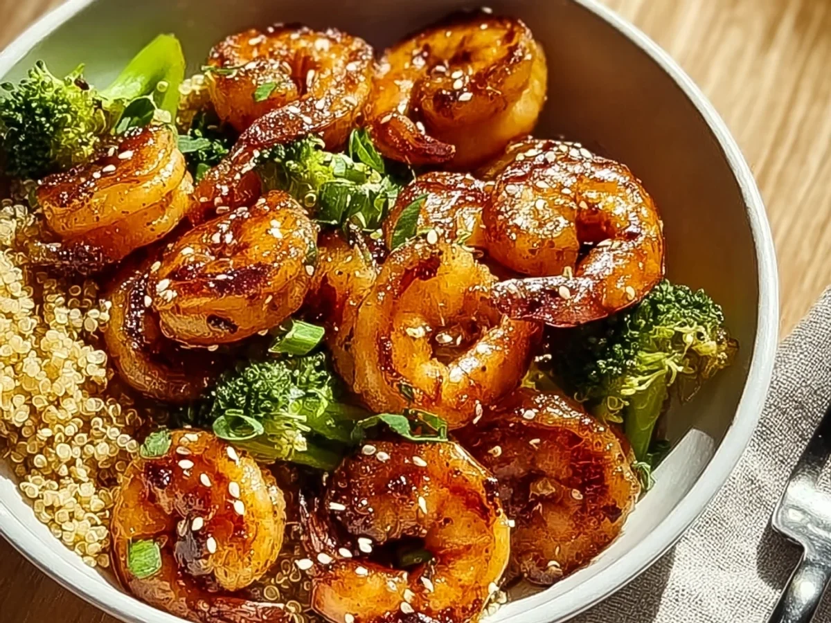 Quick High Protein Honey Garlic Shrimp Skillet - Image 2