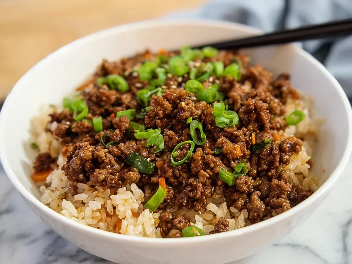 Quick Korean Ground Beef Bowl - Image 1