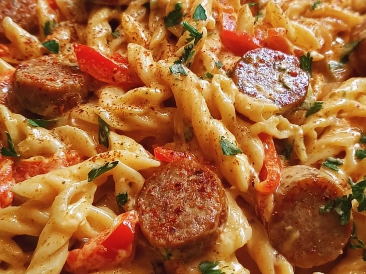 Quick One-Pot Creamy Cajun Sausage Pasta - Image 1