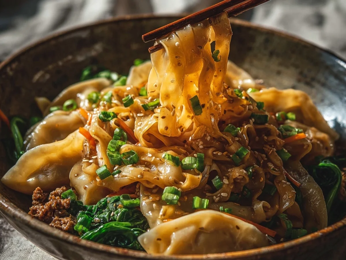 Quick Potsticker Noodle Bowl: Flavorful Weeknight Meal - Image 1