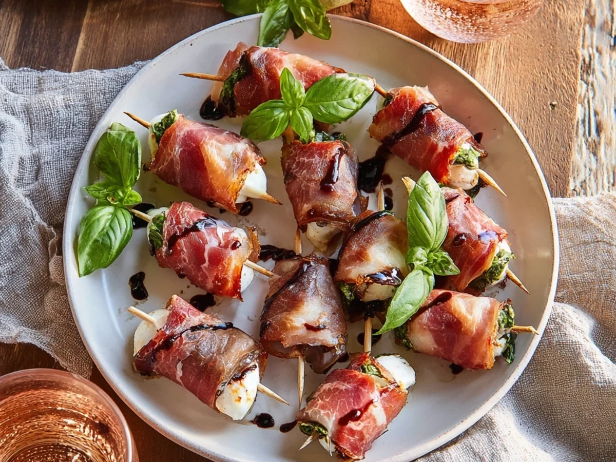 Quick Prosciutto Wrapped Mozzarella Bites for Parties - Image 2