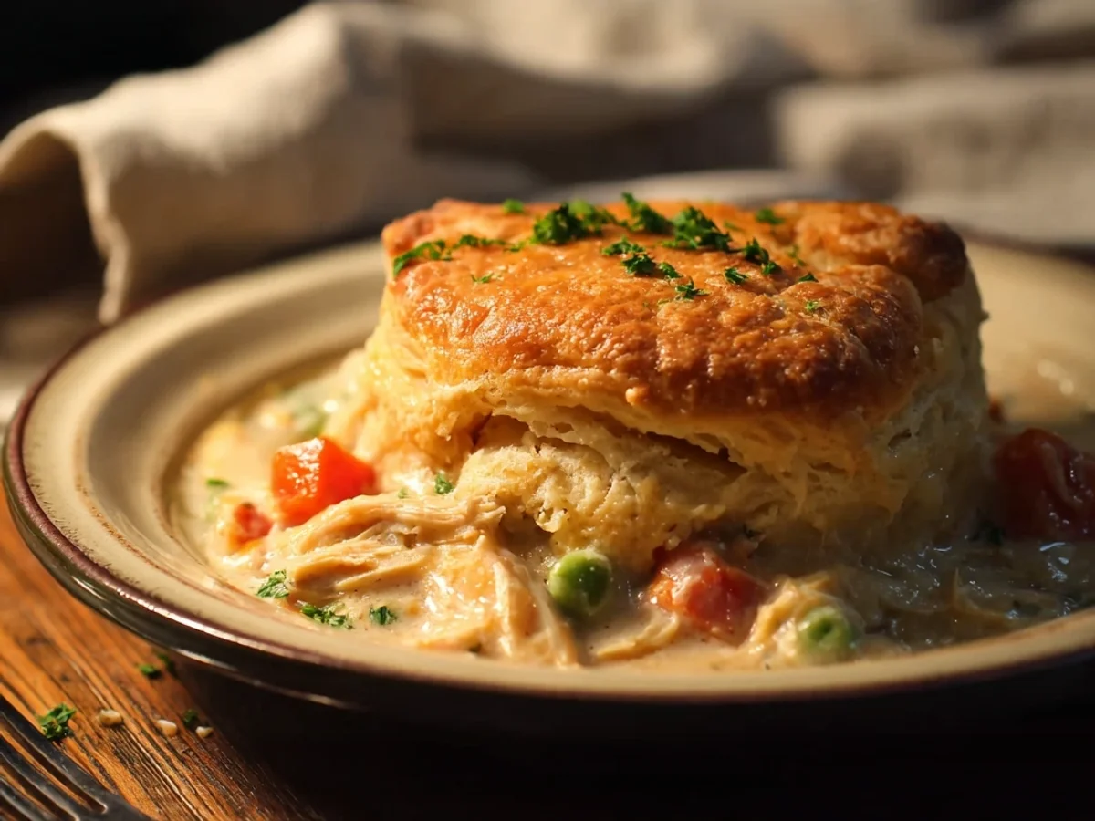 Red Lobster Biscuit Chicken Pot Pie: Fluffy Top, Creamy Fill - Image 2