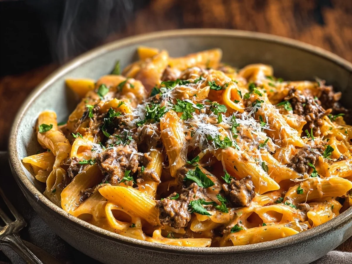 Rich Creamy Beef Pasta for a Satisfying Meal - Image 2