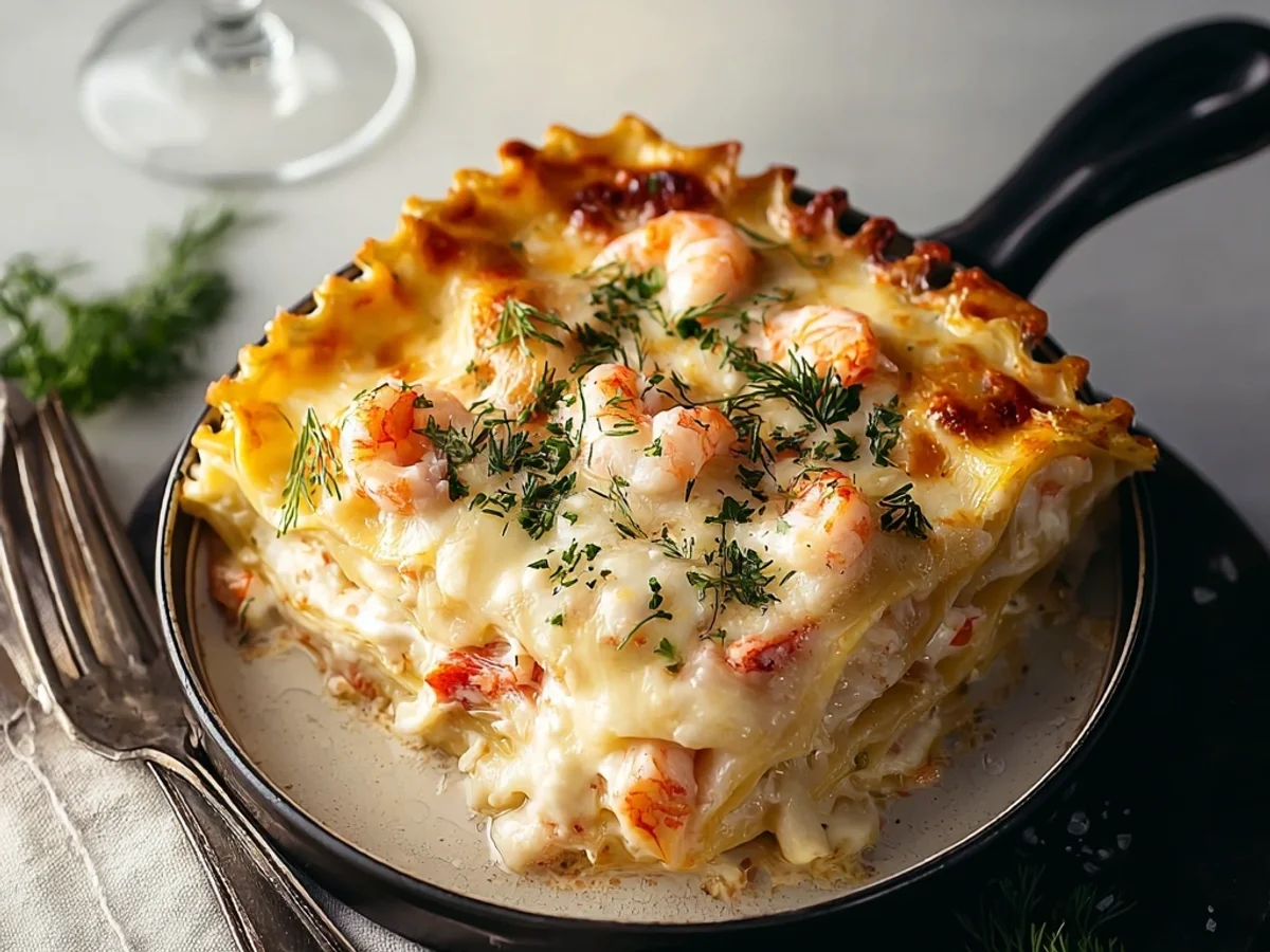 Rich Seafood Lasagna with Lobster & Shrimp - Image 1