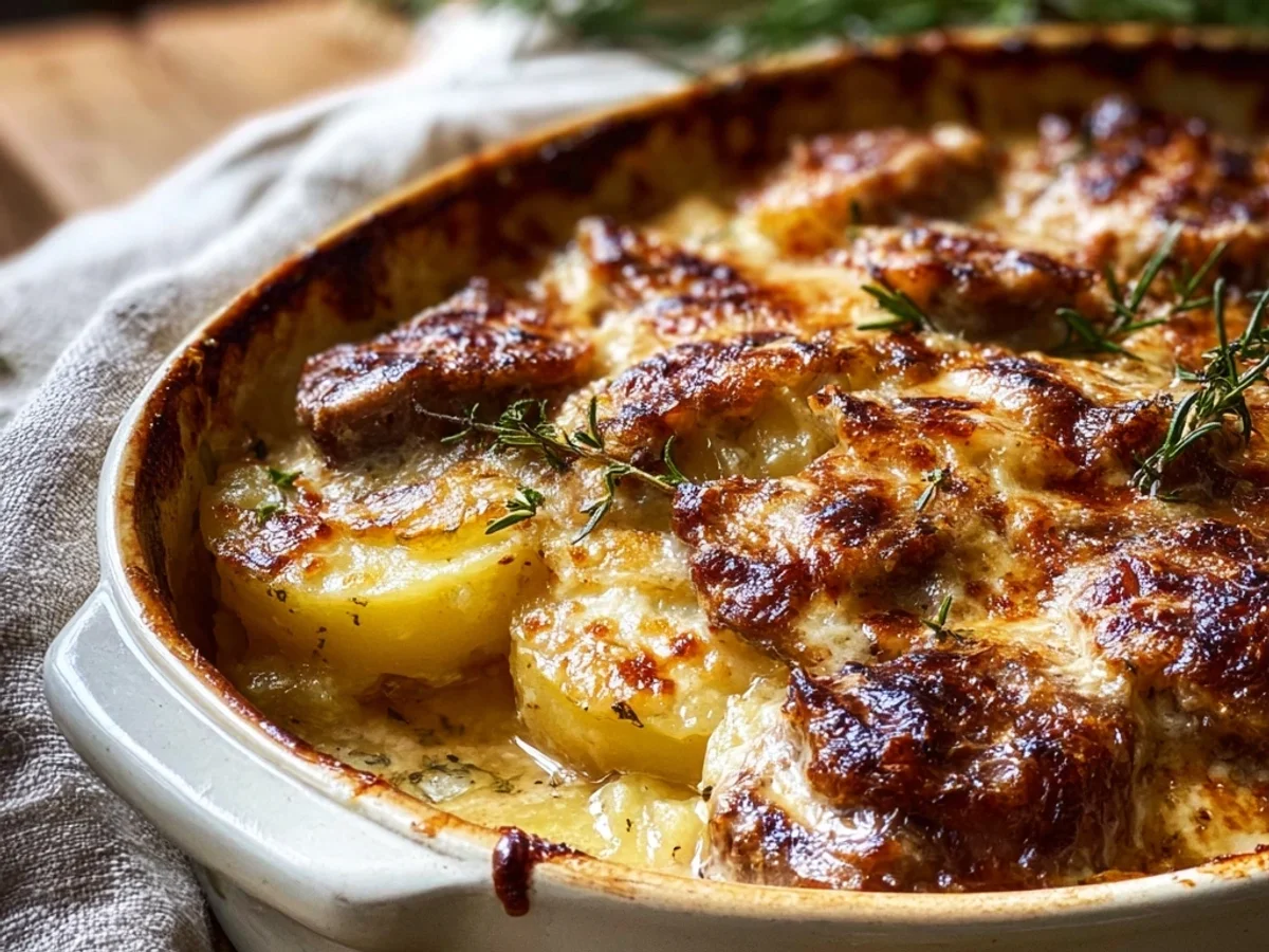 Rich Smothered Lamb Chop & Scalloped Potato Casserole - Image 2