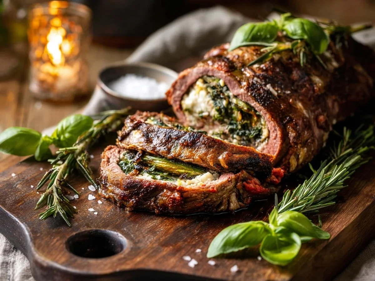 Rich Tender Italian Stuffed Flank Steak Dinner - Image 2