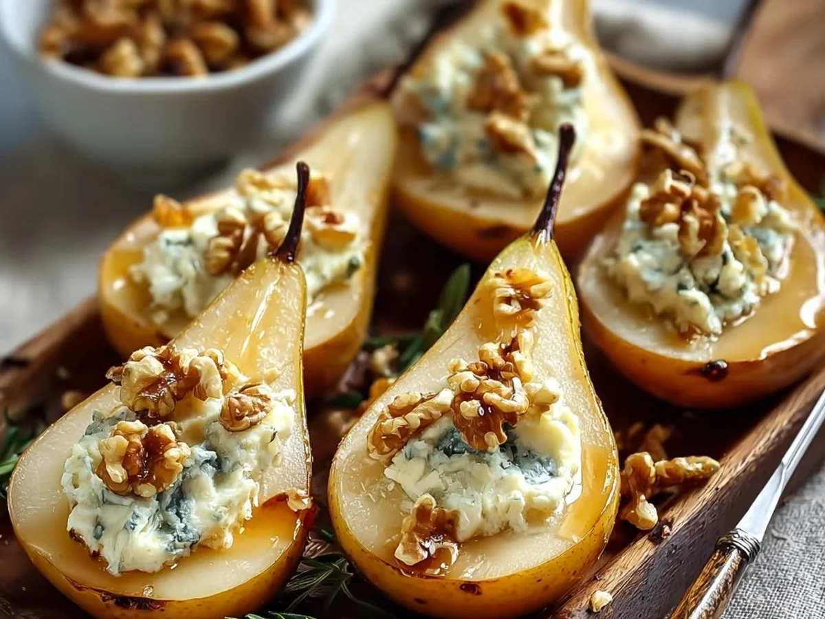 Roasted Blue Cheese Stuffed Pears with Walnuts - Image 1