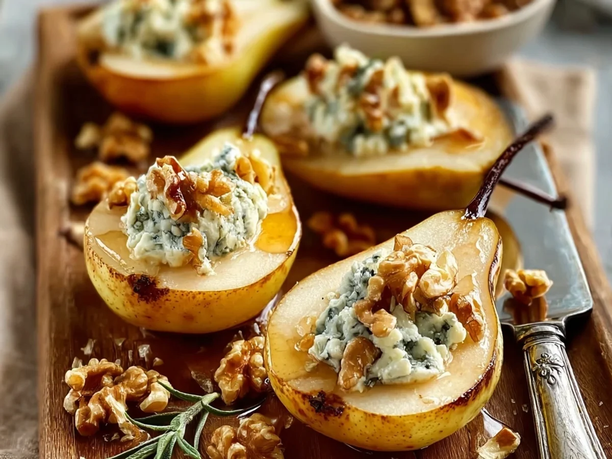 Roasted Blue Cheese Stuffed Pears with Walnuts - Image 2