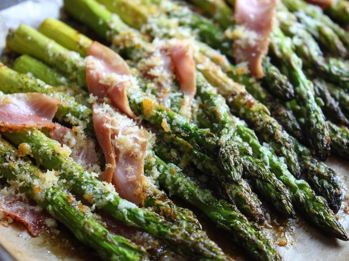 Roasted Parmesan Asparagus with Turkey Ham - Image 1