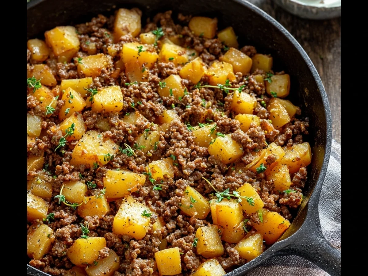 Rustic Ground Beef and Potatoes Skillet Dinner - Image 2