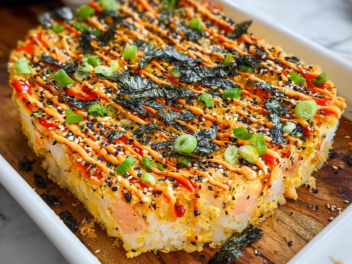 Salmon Sushi Bake: Creamy, Easy & Family-Friendly Meal - Image 1