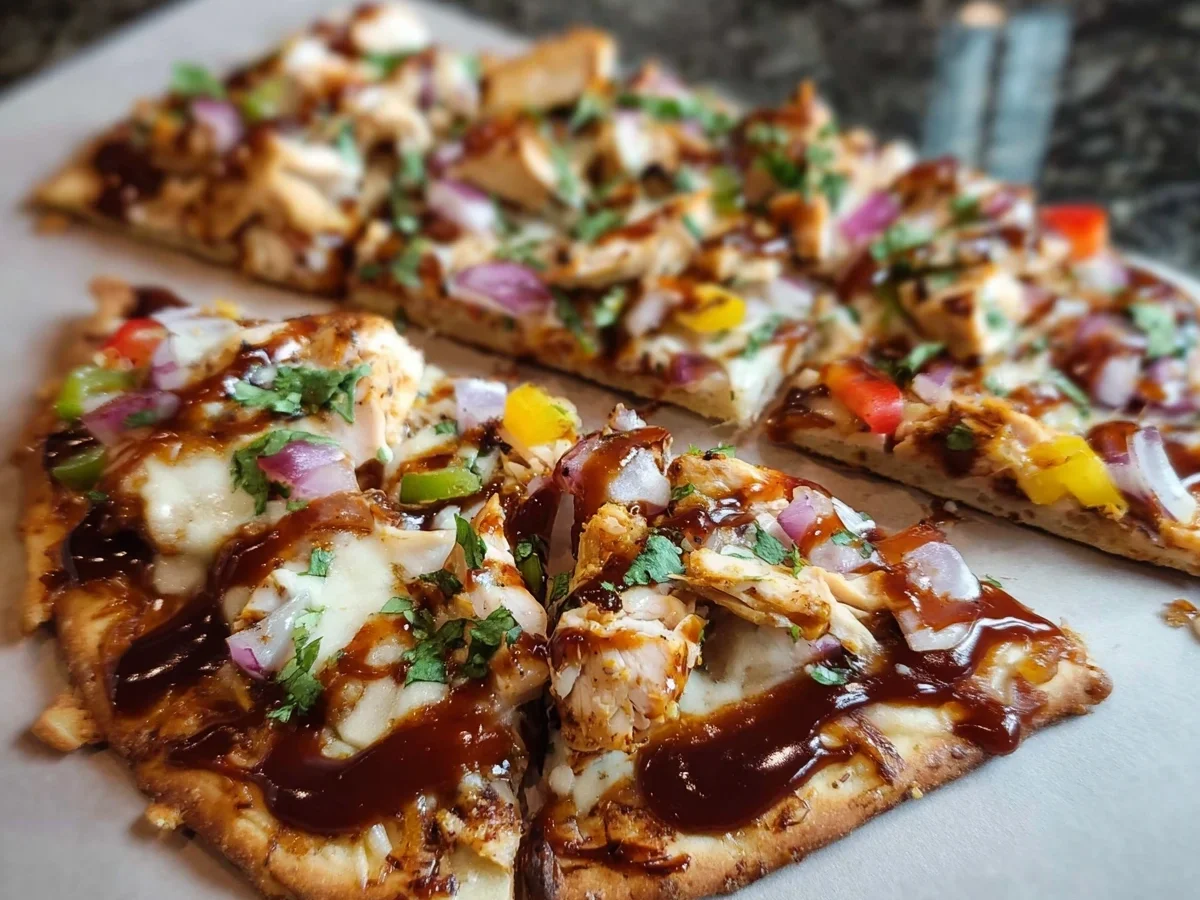 Savory BBQ Chicken Flatbread: High Protein Dinner - Image 1