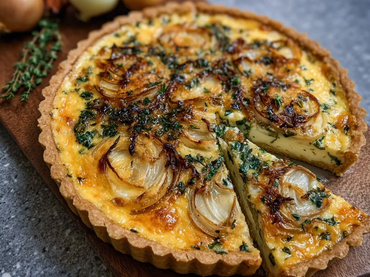 Savory Onion & Herb Tart with Creamy Cheese - Image 1