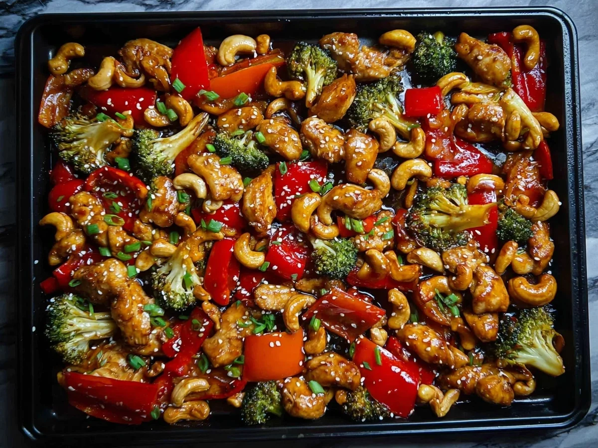 Sheet Pan Cashew Chicken: Easy One-Pan Dinner - Image 1