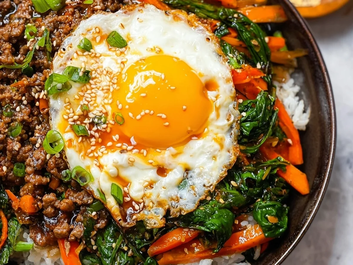 Shortcut One Skillet Ground Beef Bibimbap - Image 1