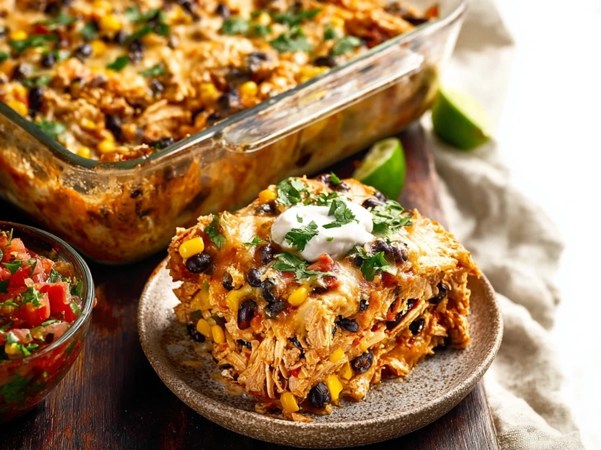 Simple Chicken Burrito Casserole for Quick Dinners - Image 1