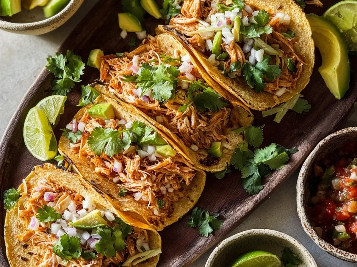 Simple Crockpot Chicken Tacos: Weeknight Flavor Magic - Image 1