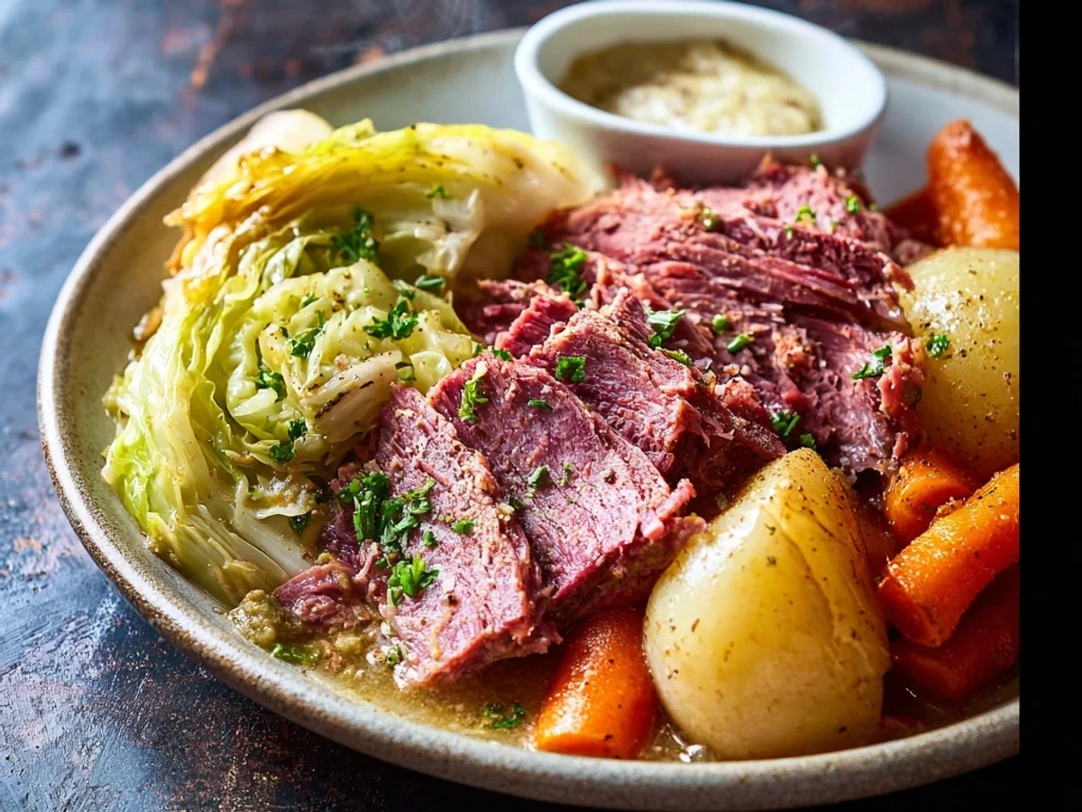 Simple Easy Crockpot Corned Beef and Cabbage Dinner - Image 1