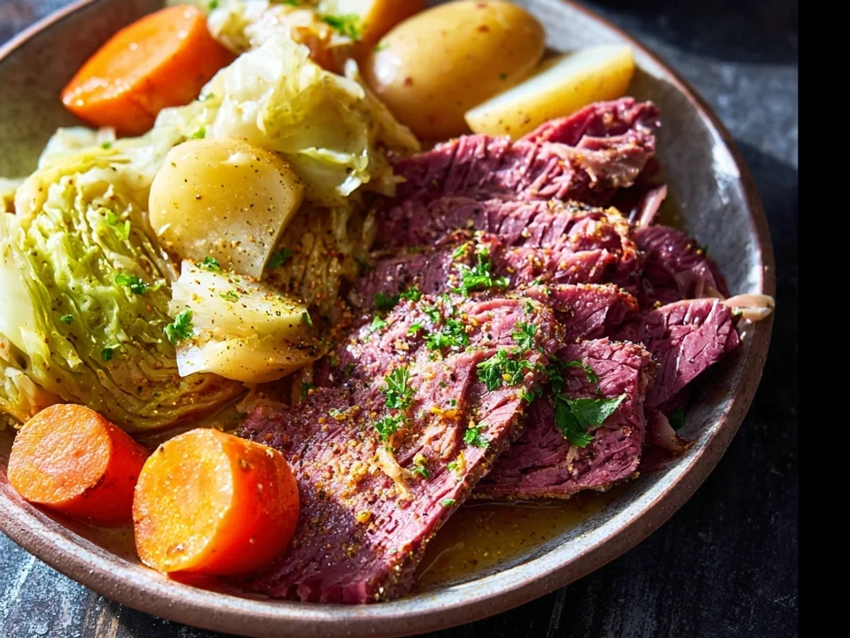 Simple Easy Crockpot Corned Beef and Cabbage Dinner - Image 2