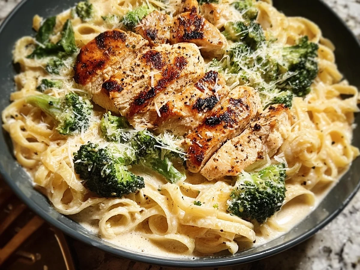 Skinny Chicken Broccoli Alfredo: Healthy & Creamy - Image 1