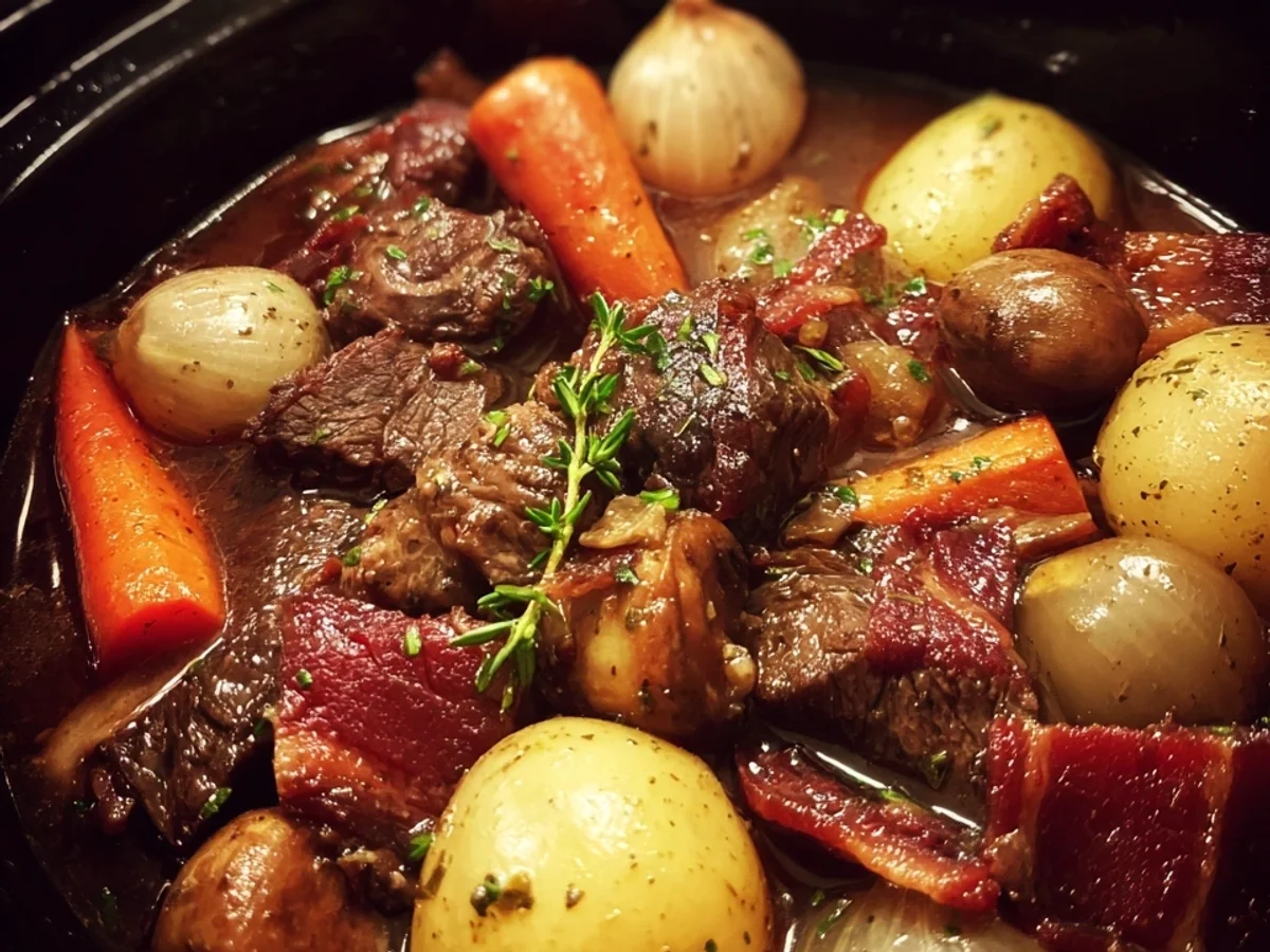 Slow Cooker Beef Bourguignon: Tender & Rich Recipe - Image 2