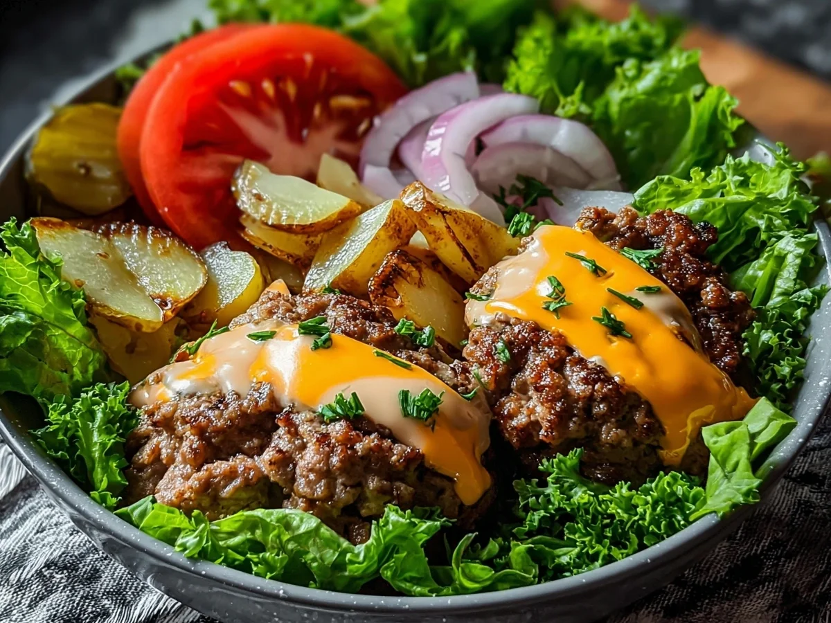 Smash Burger Bowl: Quick Low-Carb Dinner Recipe - Image 1