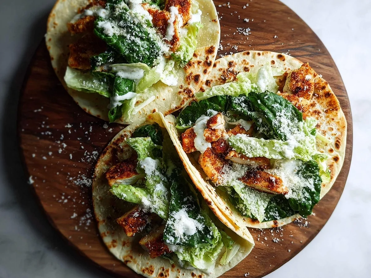 Smash Chicken Caesar Tacos: Quick & High-Protein Dinner - Image 1