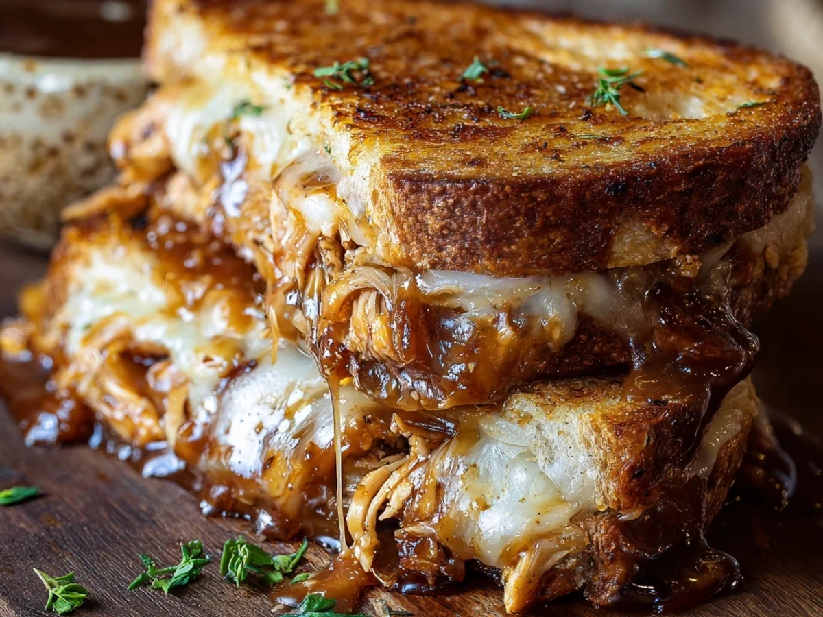 Smoky BBQ Chicken Grilled Cheese Sandwich: A Family Favorite - Image 1