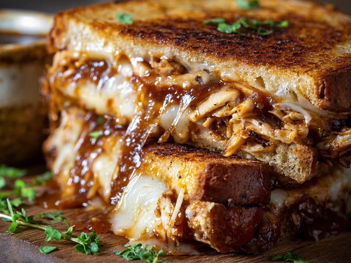 Smoky BBQ Chicken Grilled Cheese Sandwich: A Family Favorite - Image 2