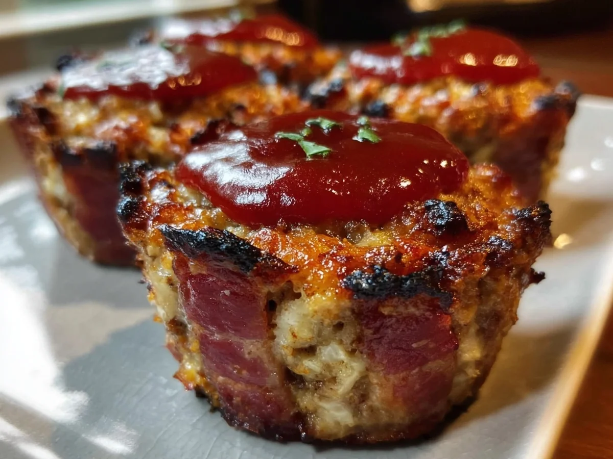 Smoky BBQ Turkey Ham Meatloaf Cupcakes - Image 1