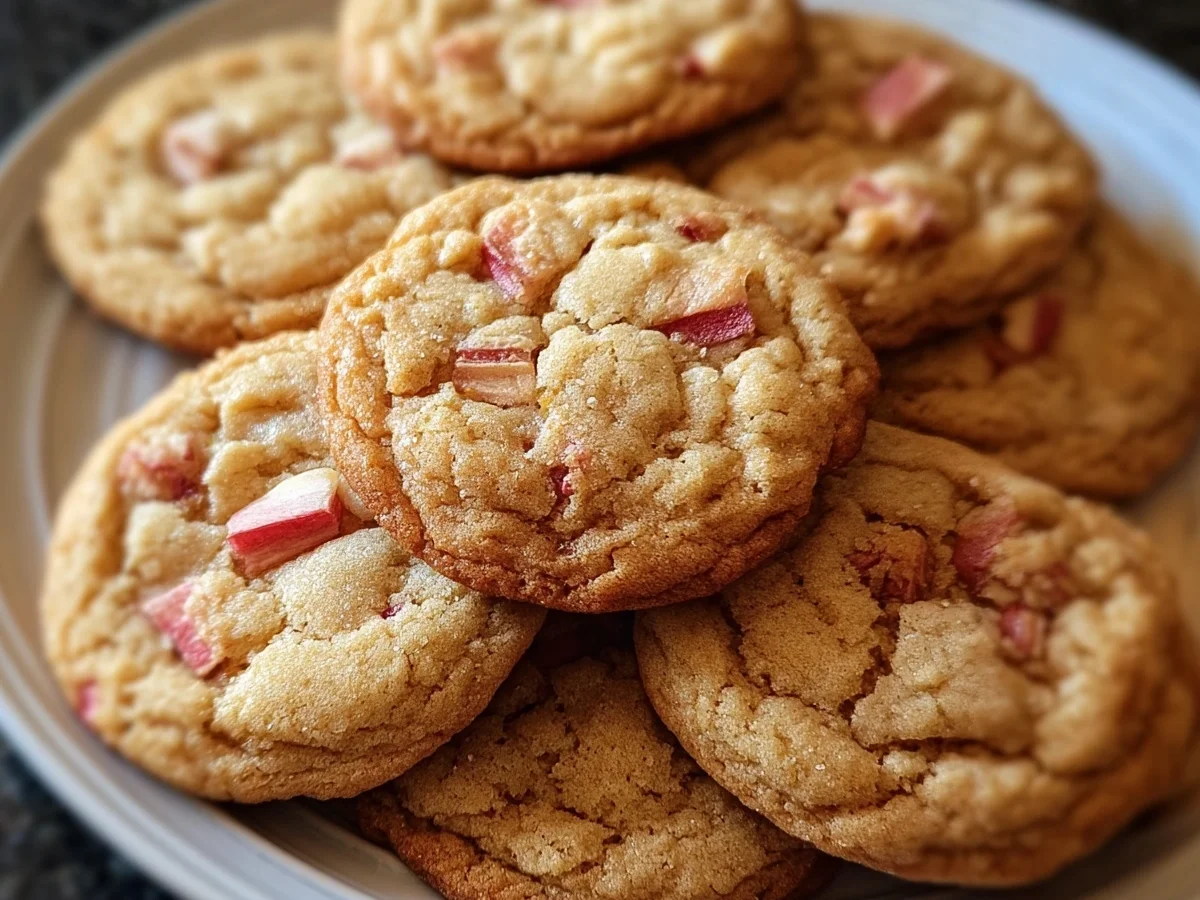 Soft Brown Sugar Rhubarb Cookies - Image 1