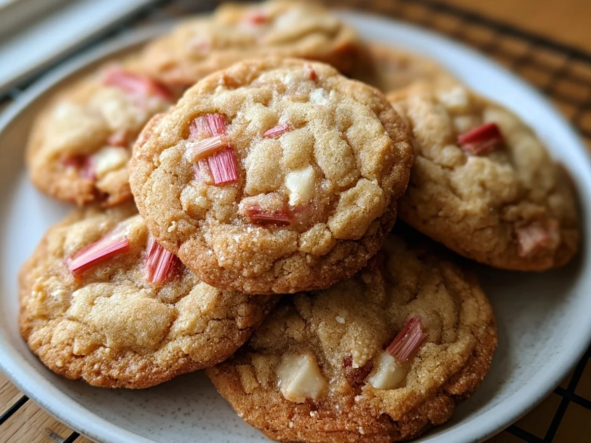 Soft Brown Sugar Rhubarb Cookies - Image 2
