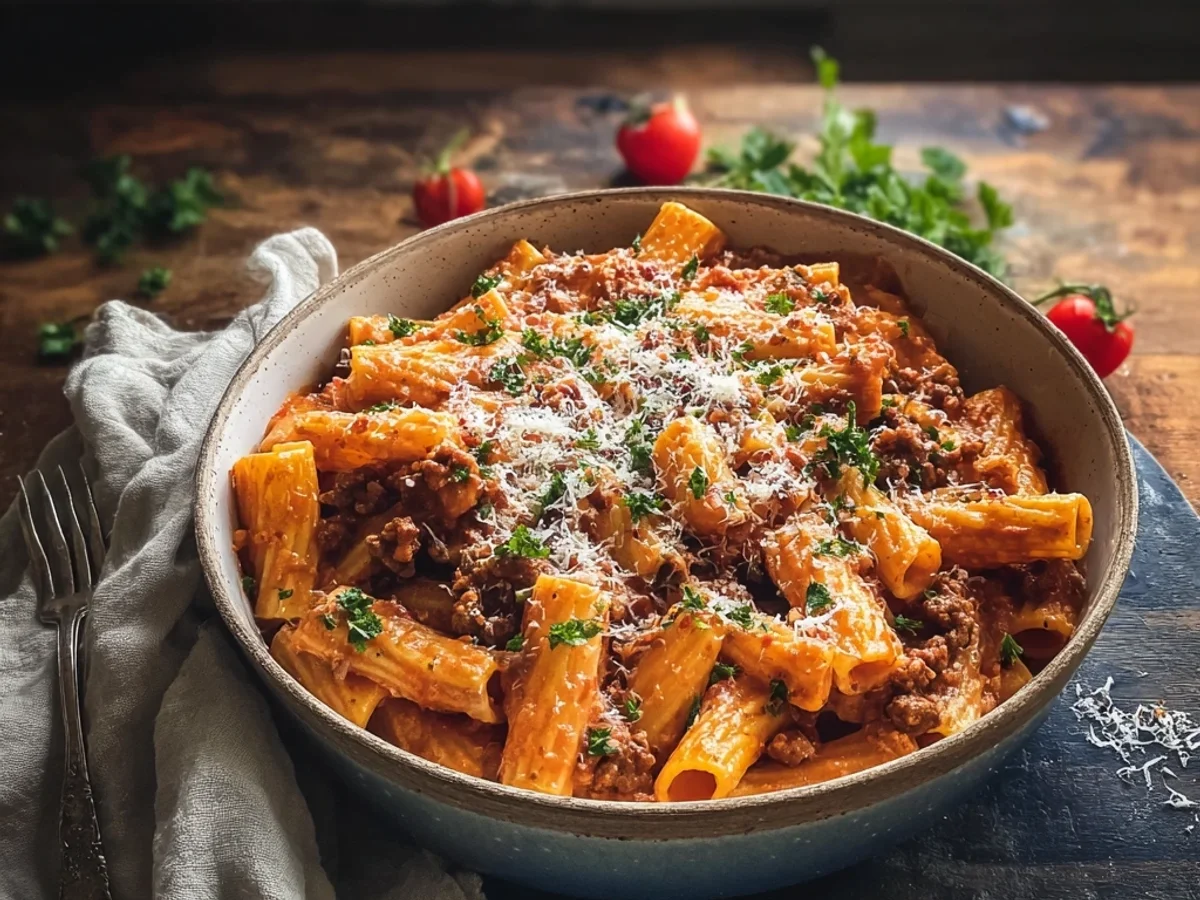 Spicy Beef Sausage Rigatoni Pasta Dish: Weeknight Comfort - Image 2
