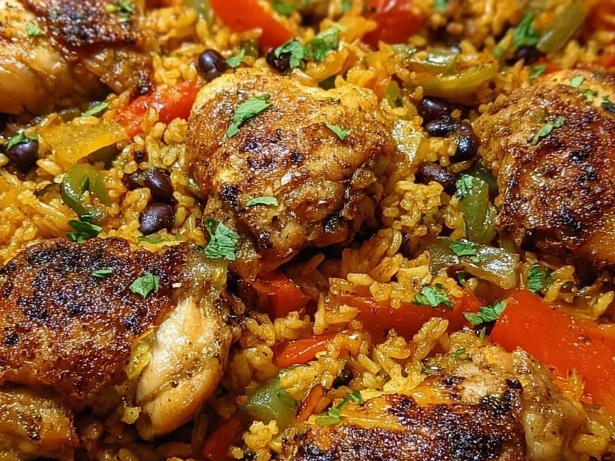 Spicy Caribbean Chicken and Rice: A Flavorful One-Pan Dinner - Image 1