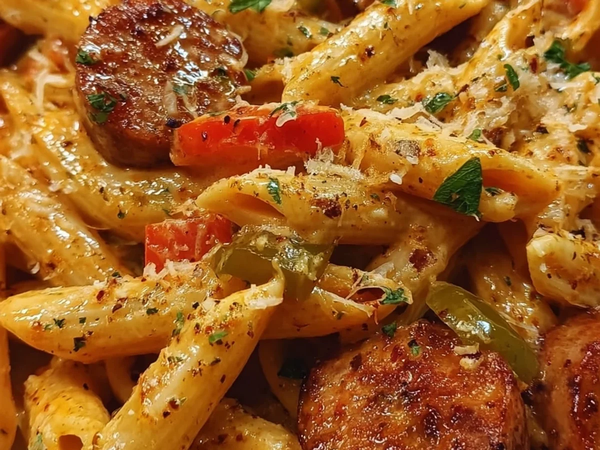 Spicy Creamy One-Pot Cajun Sausage Pasta - Image 2
